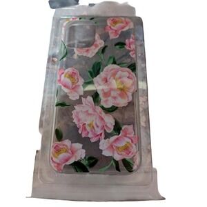 MVMT Pink Peony Floral Clear iPhone Case Botanical Protective Cover New
